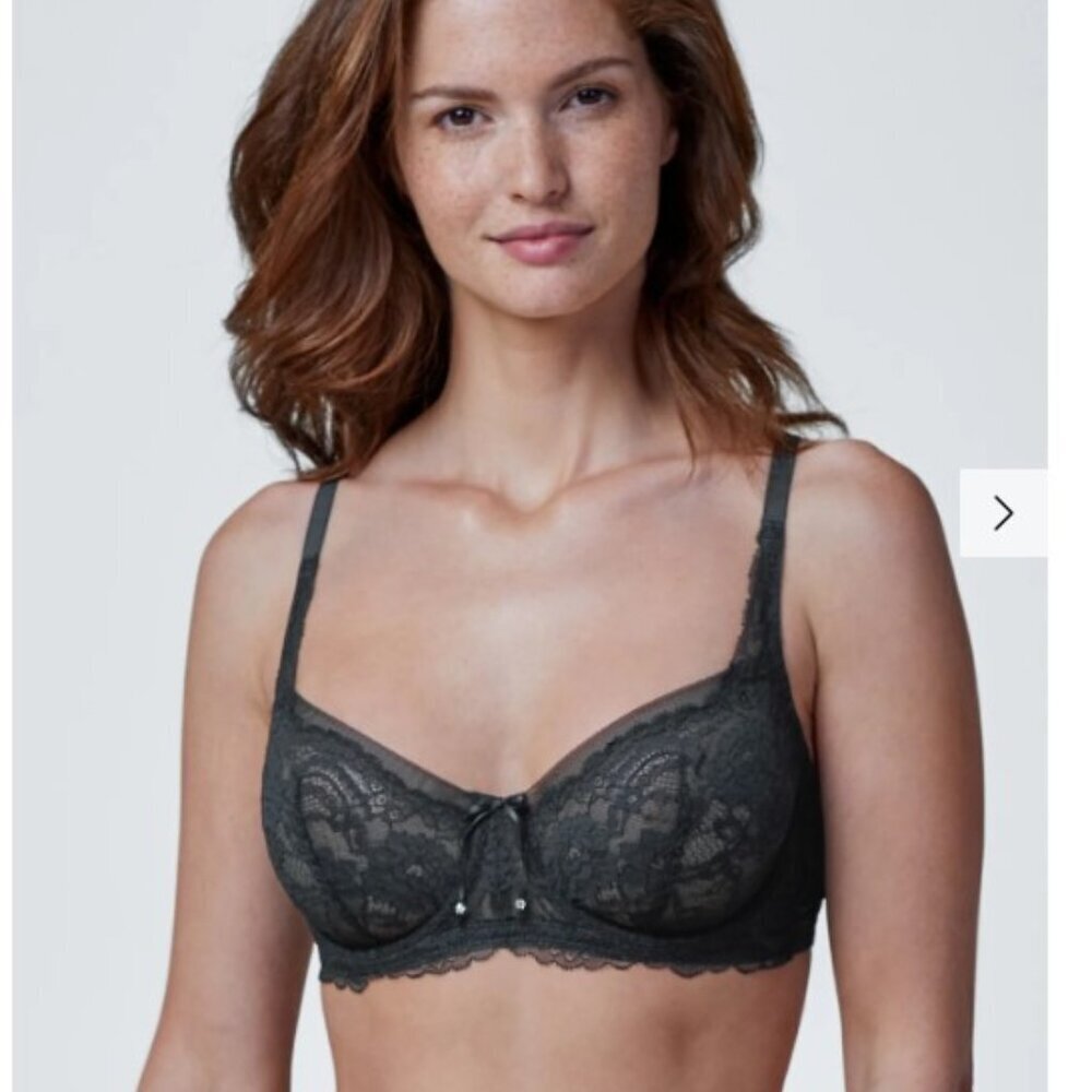 Skarlett Blue Minx Unlined Balconette Bra | Black | 32C